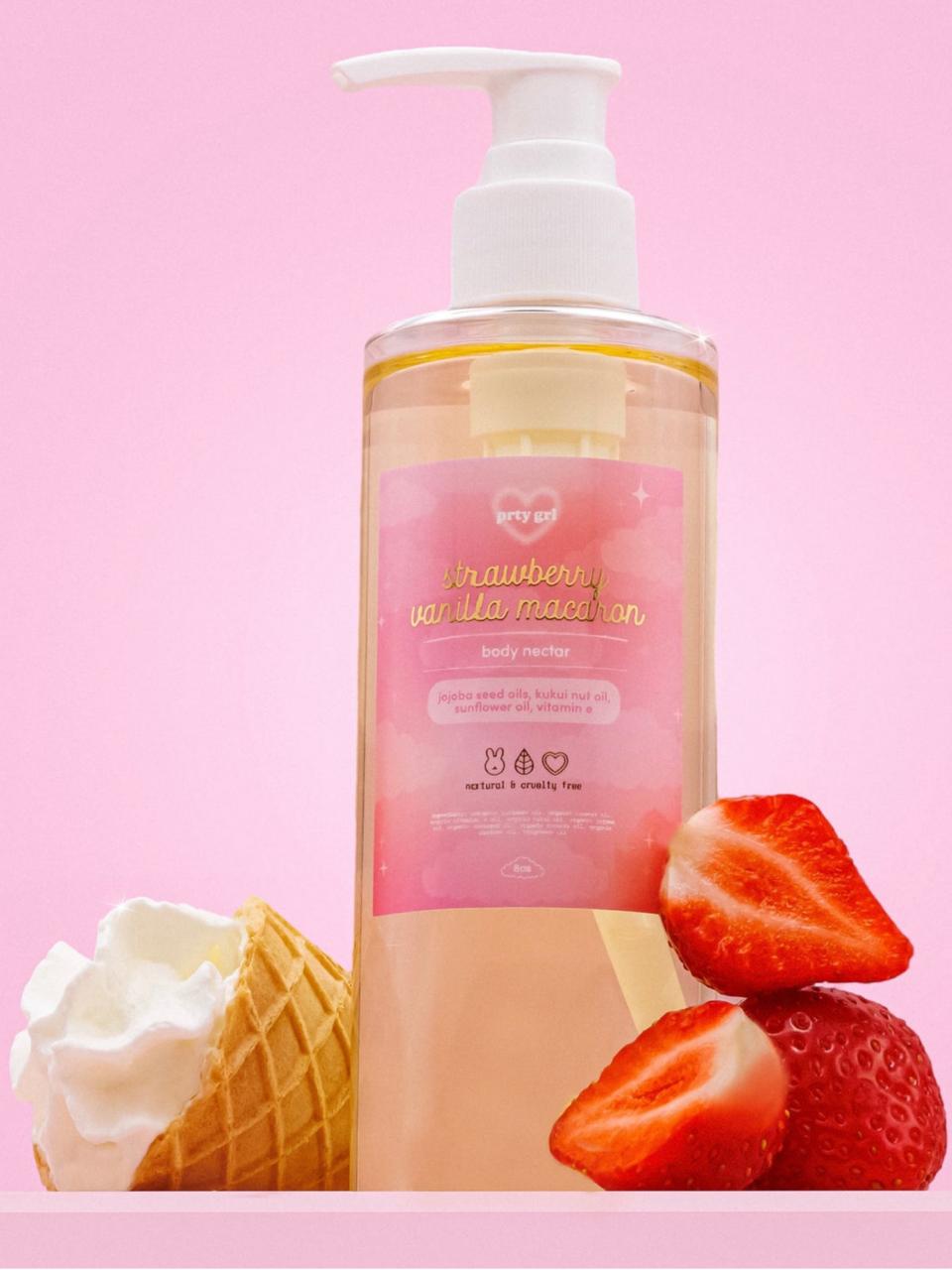 Prty Grl Strawberry Vanilla Macaron Body Oil